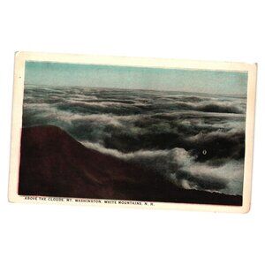 Above The Clouds Postcard Mt Washington White Mountains NH USA Vintage